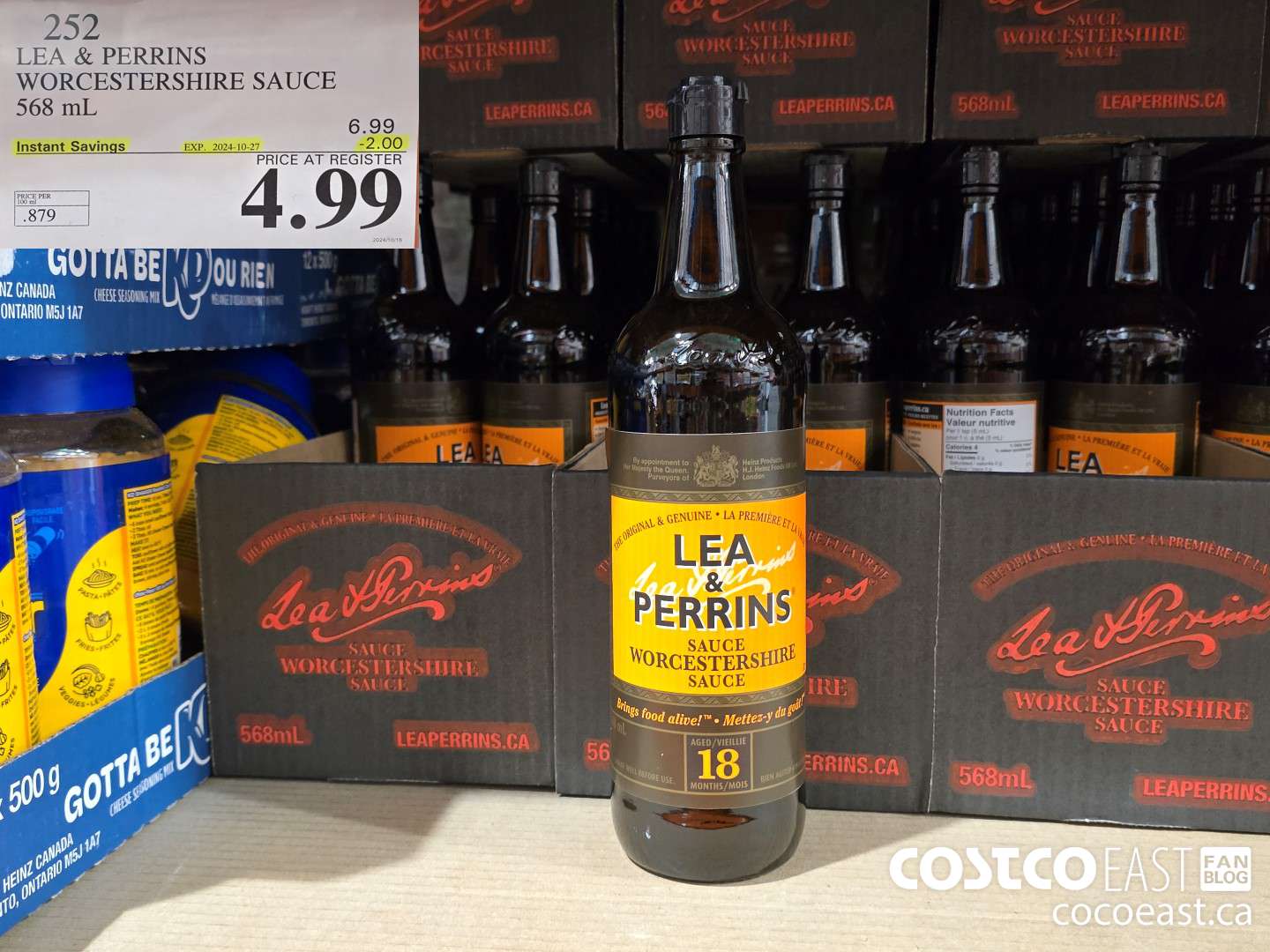 252 LEA & PERRINS WORCESTERSHIRE SAUCE 568 ML ($2.00 INSTANT SAVINGS EXPIRES ON 2024-10-27) $4.99