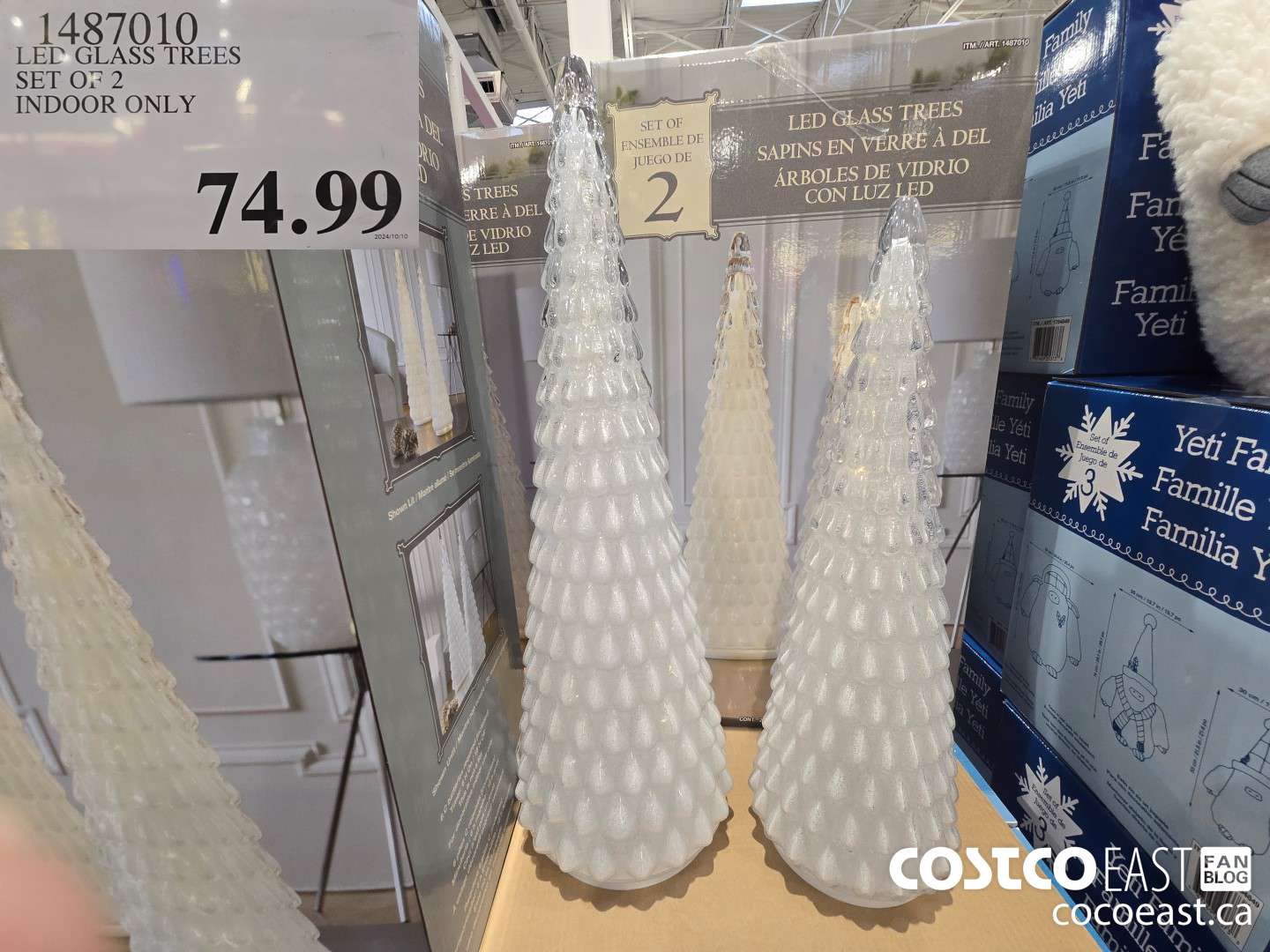 1487010 LED GLASS TREES SET OF 2 INDOOR ONLY $74.99