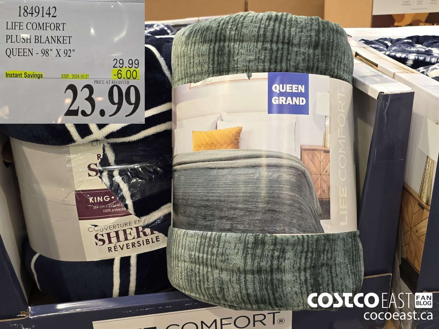 1849142 LIFE COMFORT PLUSH BLANKET QUEEN - 98