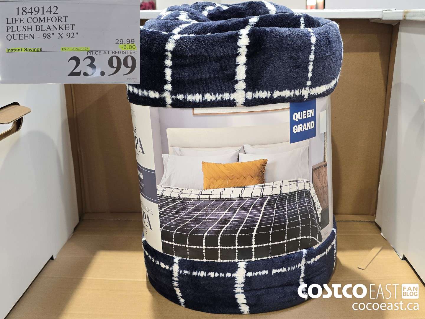 1849142 LIFE COMFORT PLUSH BLANKET QUEEN - 98