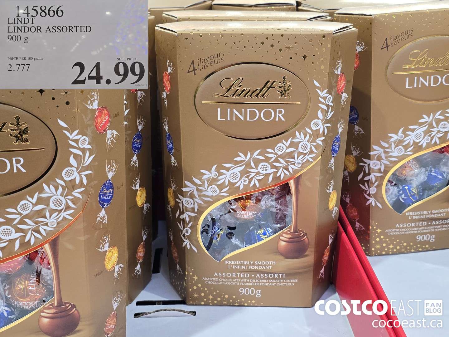 1453866 LINDT LINDOR ASSORTED 900g $24.99