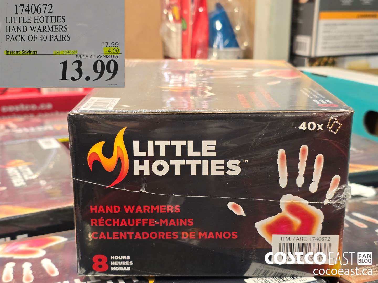 1740672 LITTLE HOTTIES HAND WARMERS PACK OF 40 PAIRS ($4.00 INSTANT SAVINGS EXPIRES ON 2024-10-27) $13.99