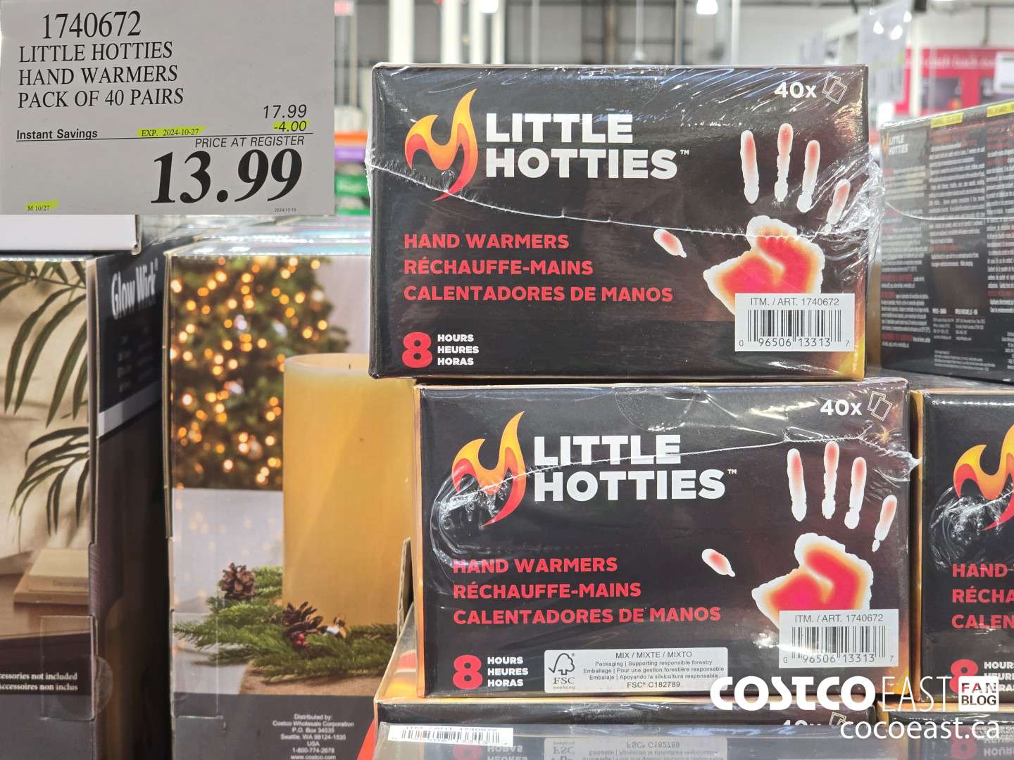 1740672 LITTLE HOTTIES HAND WARMERS PACK OF 40 PAIRS ($4.00 INSTANT SAVINGS EXPIRES ON 2024-10-27) $13.99