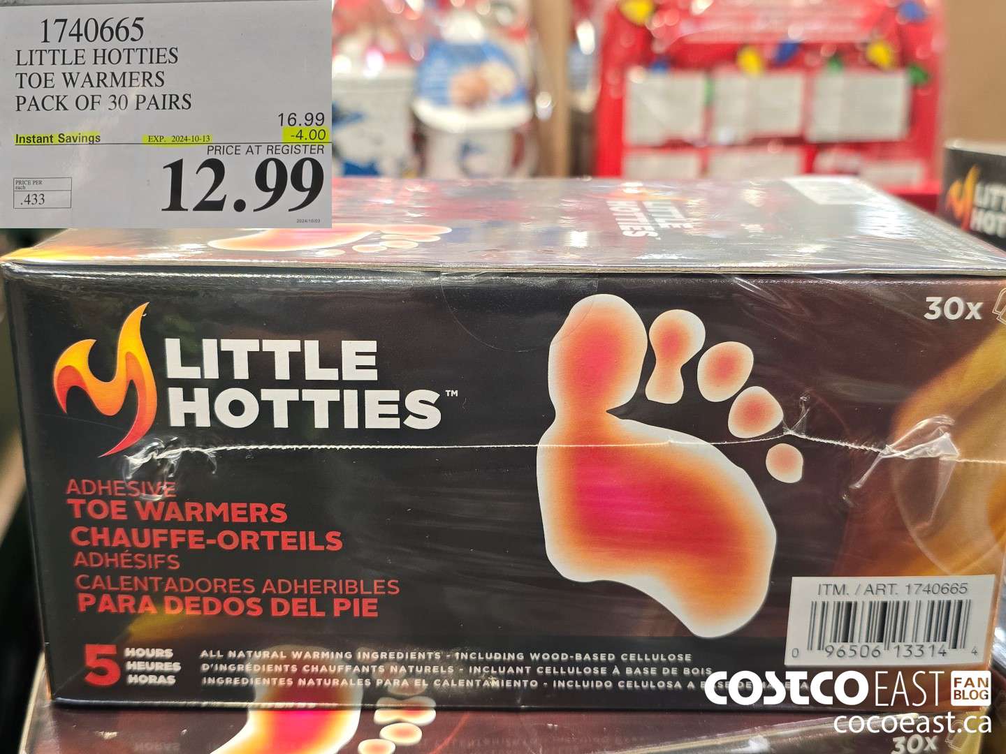 1740665 LITTLE HOTTIES TOE WARMERS PACK OF 30 PAIRS ($4.00 INSTANT SAVINGS EXPIRES ON 2024-10-13) $12.99