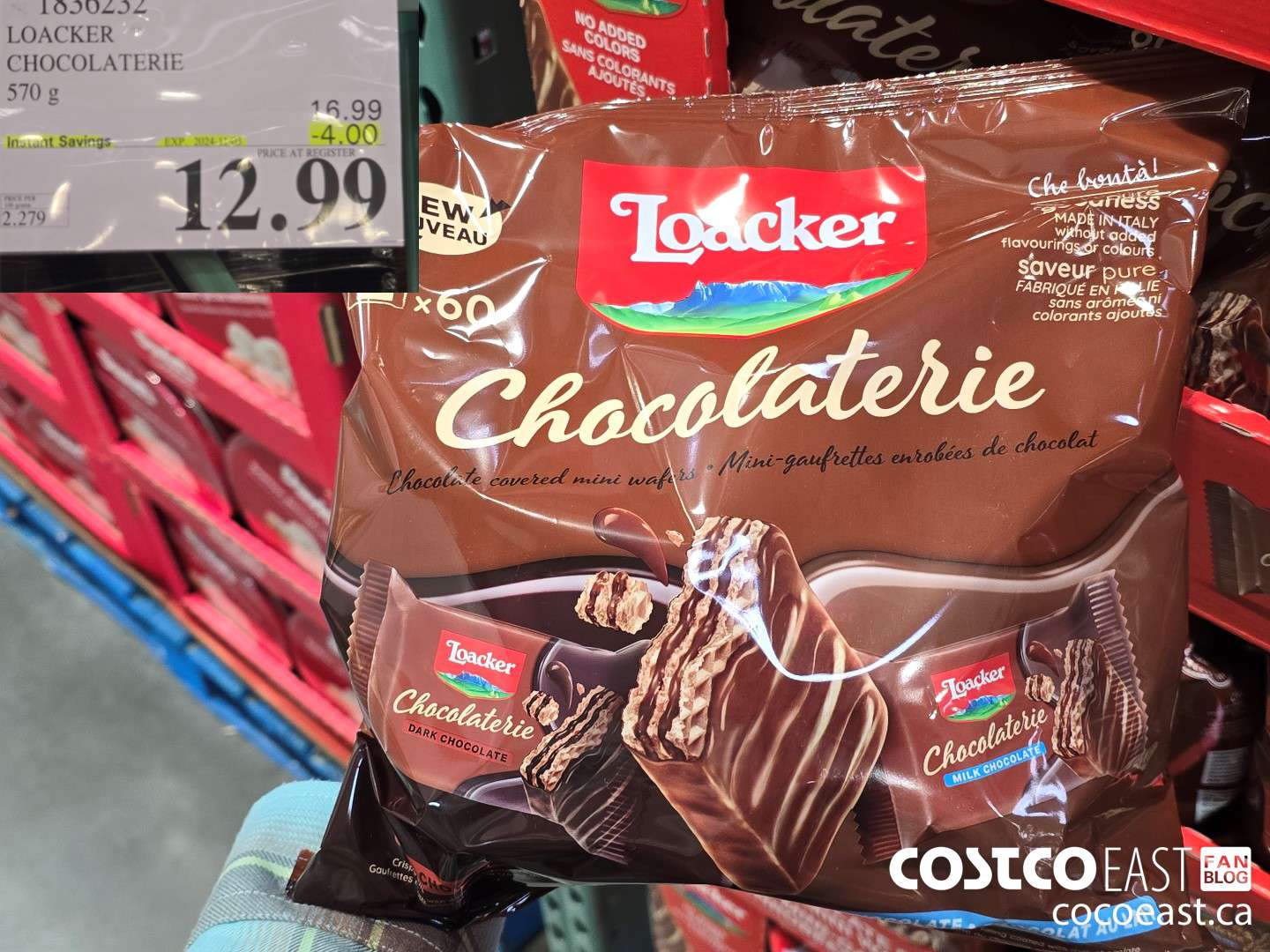 1836232 LOACKER CHOCOLATERIE 570 g ($4.00 INSTANT SAVINGS EXPIRES ON 2024-11-03) $12.99