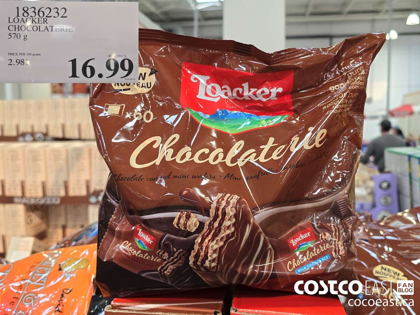 1836232 LOACKER CHOCOLAT 570 g $16.99