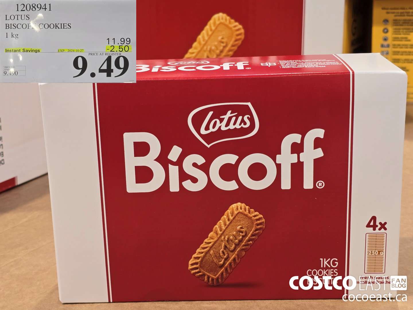 1208941 LOTUS BISCOFF COOKIES 1KG ($2.50 INSTANT SAVINGS EXPIRES ON 2023-10-29) $9.49