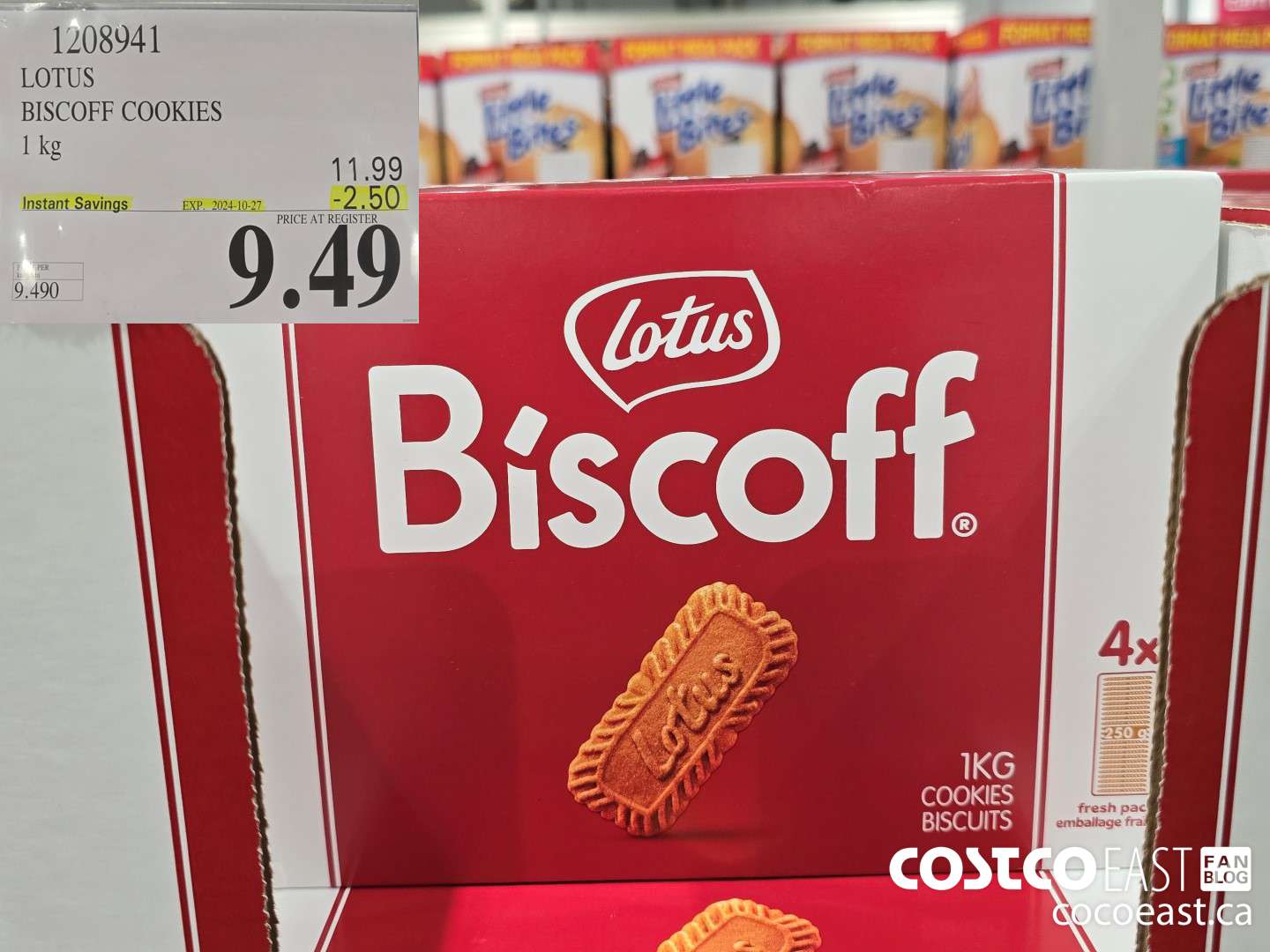 1208941 LOTUS BISCOFF COOKIES 1KG ($2.50 INSTANT SAVINGS EXPIRES ON 2024-10-27) $9.49
