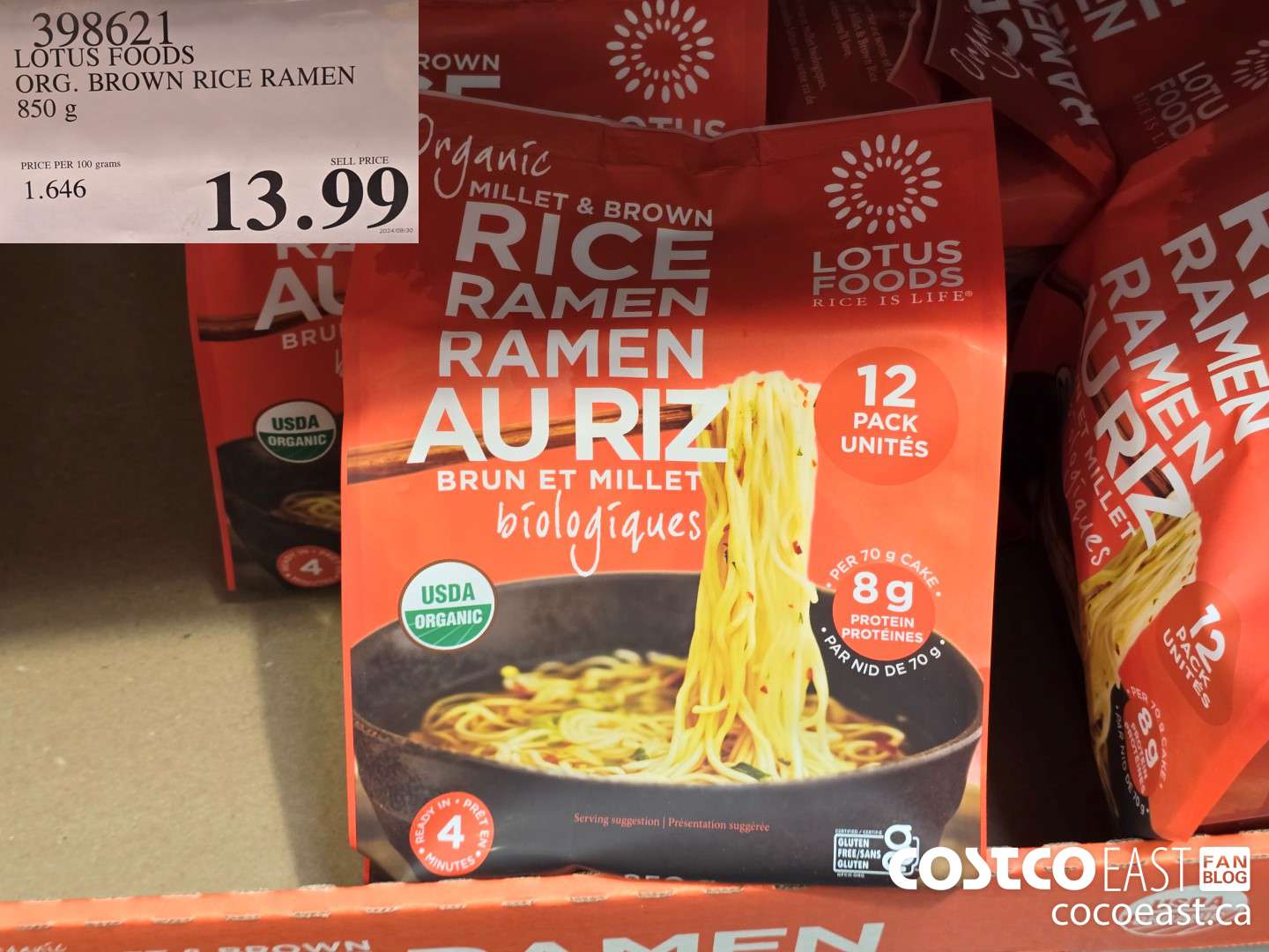 398621 LOTUS FOODS ORG. BROWN RICE RAMEN 850 g $13.99