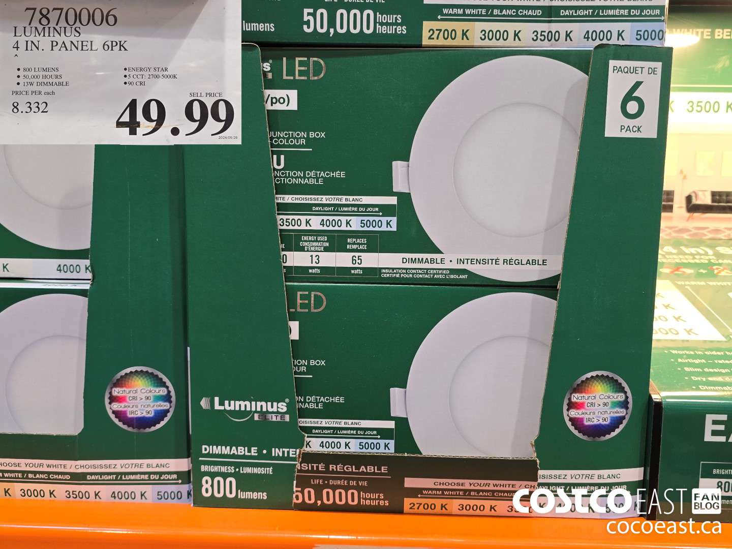 7870006 LUMINUS 4 IN. PANEL 6PK $49.99