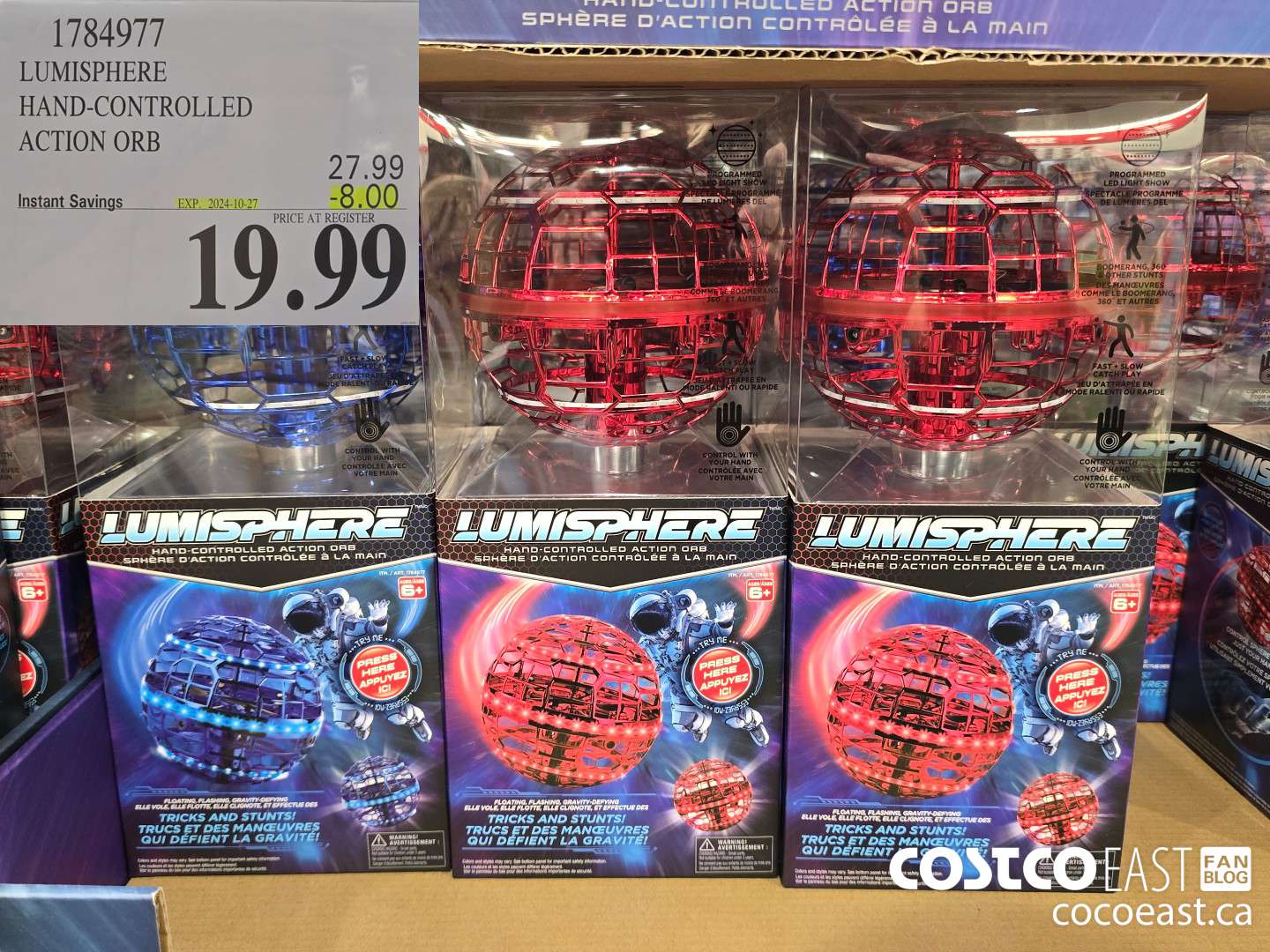 1784977 LUMISPHERE HAND-CONTROLLED ACTION ORB ($8.00 INSTANT SAVINGS EXPIRES ON 2024-10-27) $19.99