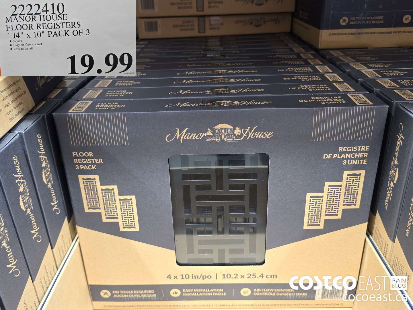 2222410 MANOR HOUSE FLOOR REGISTERS 4 IN. X 10 IN. $19.99