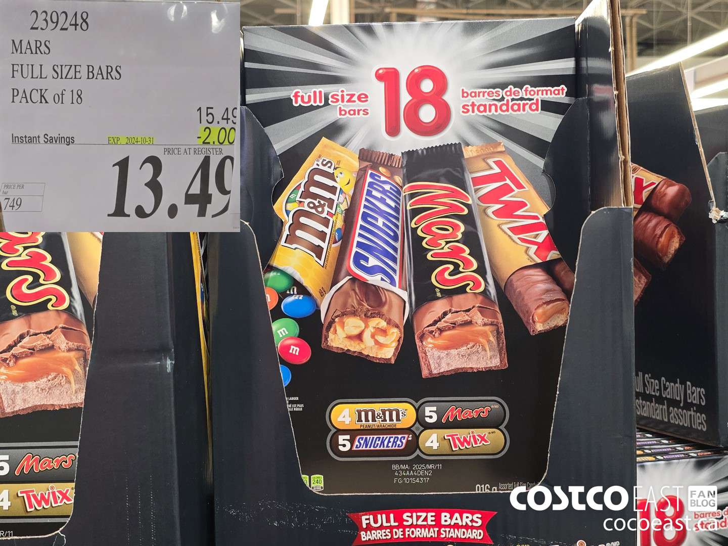 239248 MARS FULL SIZE BARS PACK of 18 ($2.00 INSTANT SAVINGS EXPIRES ON 2023-10-31) $13.49