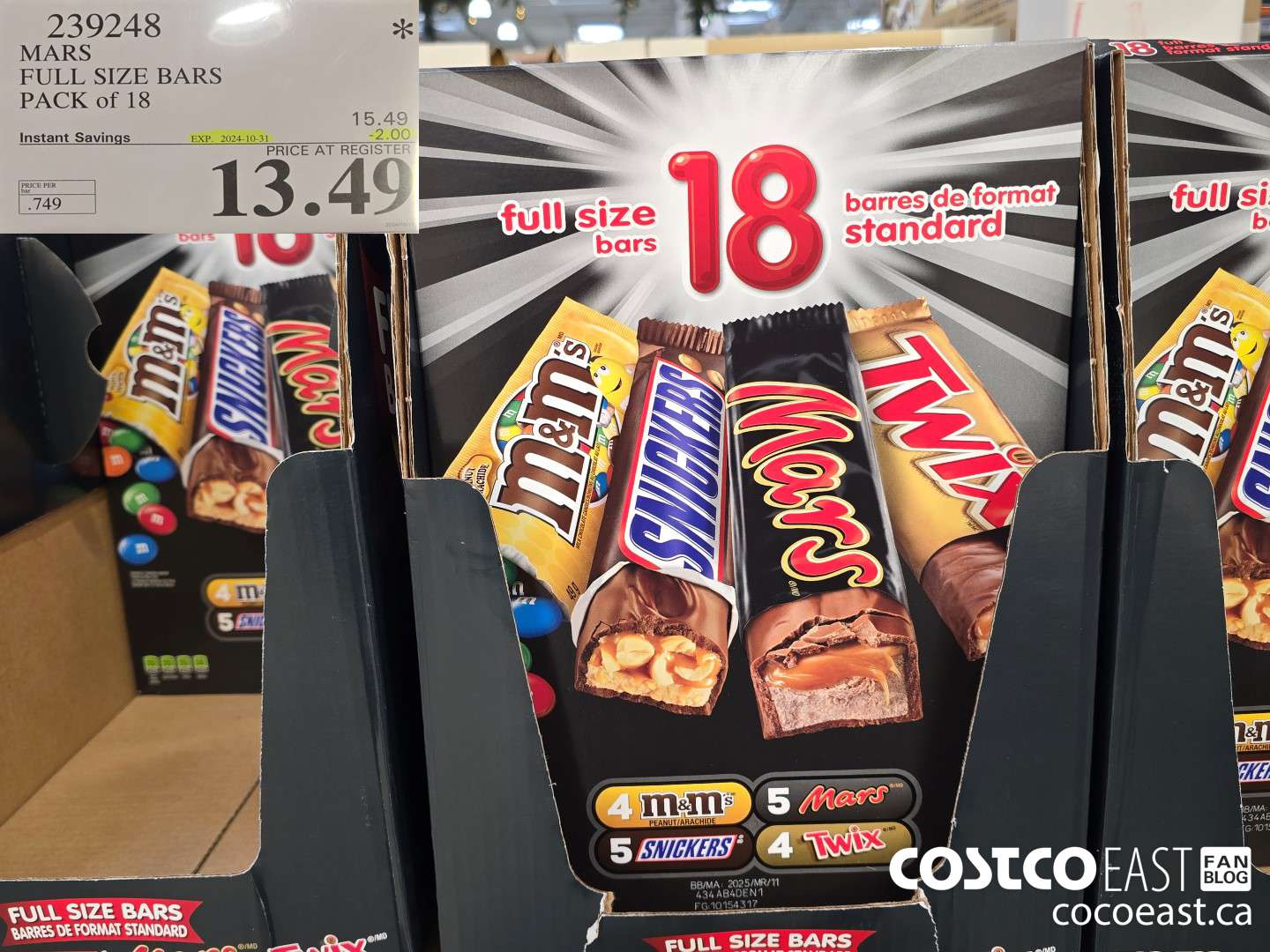 239248 MARS FULL SIZE BARS PACK of 18 ($2.00 INSTANT SAVINGS EXPIRES ON 2023-10-31) $13.49