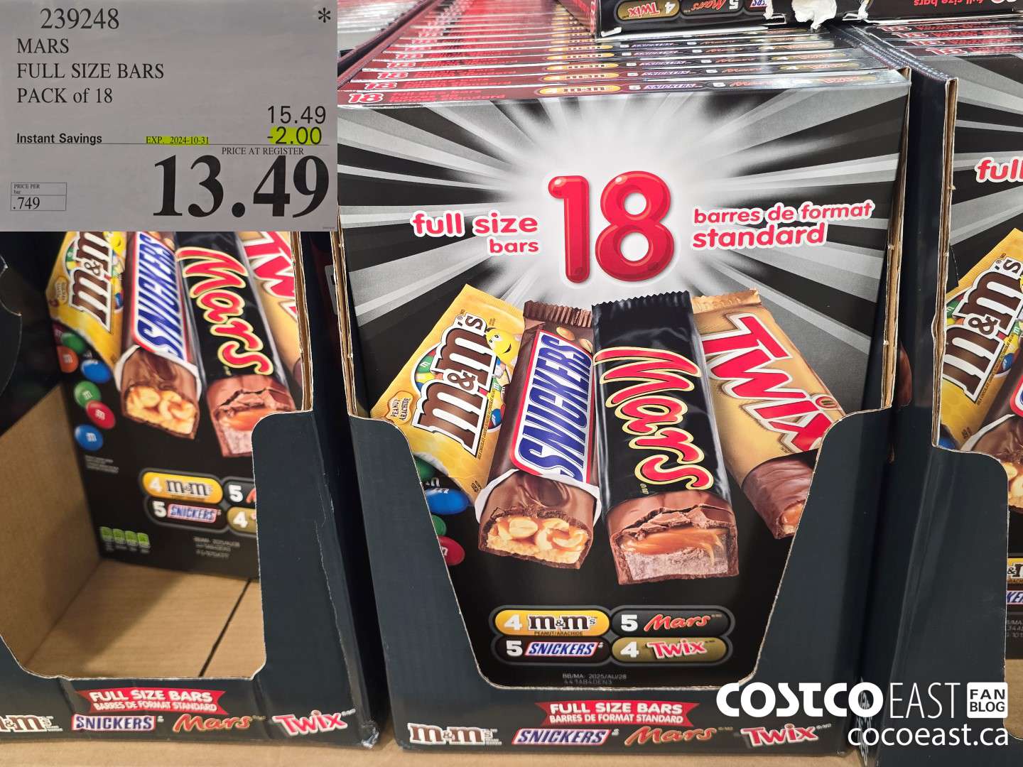 239248 MARS FULL SIZE BARS PACK of 18 ($2.00 INSTANT SAVINGS EXPIRES ON 2023-10-31) $13.49