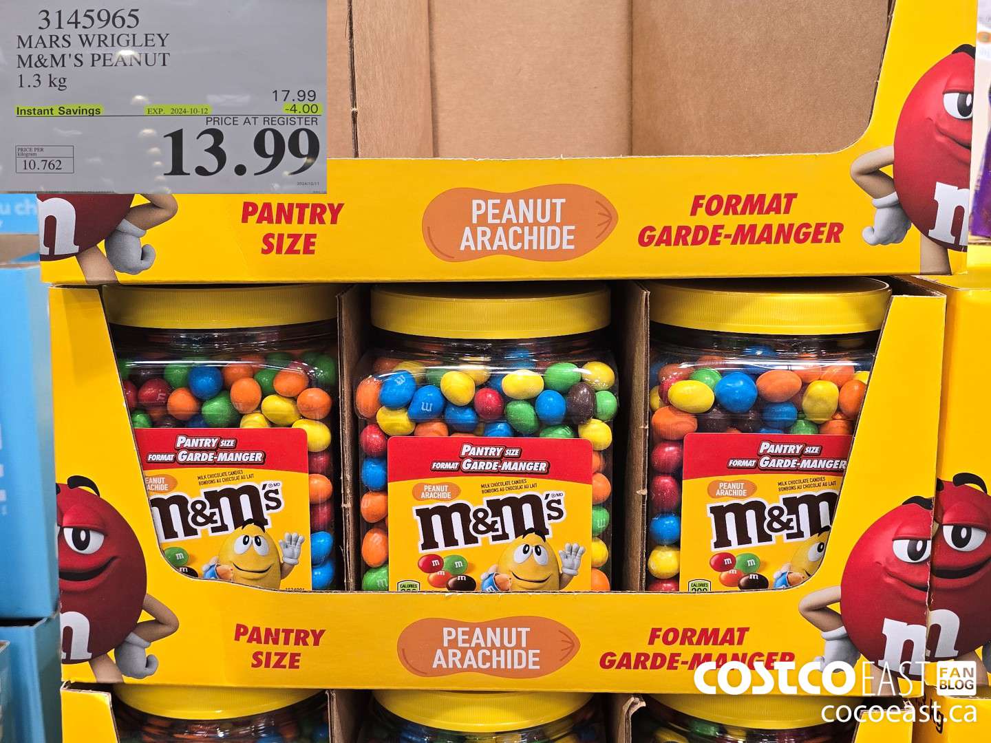 3145965 MARS WRIGLEY M&M'S PEANUT 1.3 KG ($4.00 INSTANT SAVINGS EXPIRES ON 2024-10-12) $13.99
