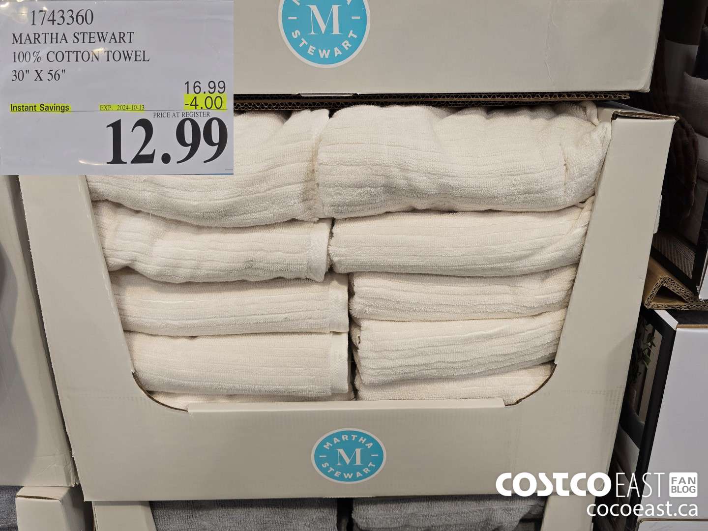 1743360 MARTHA STEWART 100% COTTON TOWEL 30