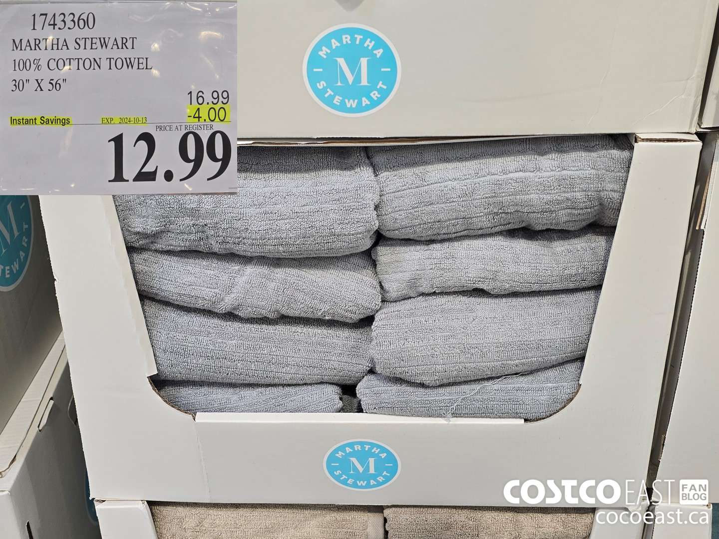 1743360 MARTHA STEWART 100% COTTON TOWEL 30