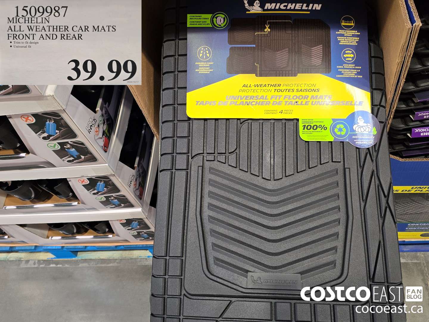 1509987 MICHELIN ALL WEATHER CAR MATS FRONT AND REAR $39.99