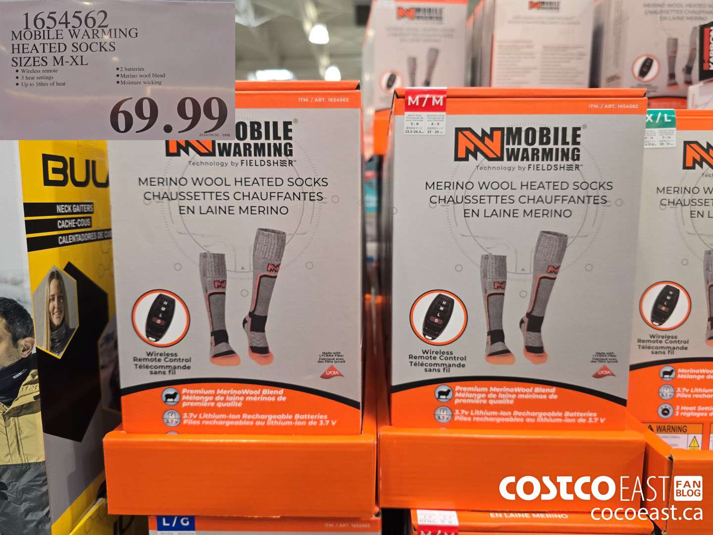 1654562 MOBILE WARMING HEATED SOCKS SIZES M-XL $69.99