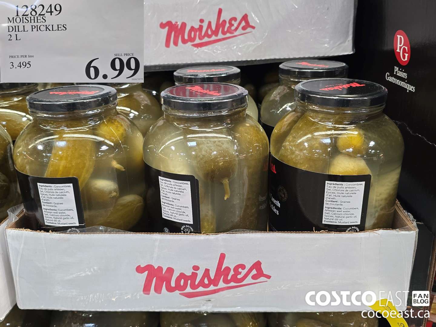 128249 MOISHES DILL PICKLES 2 L $6.99