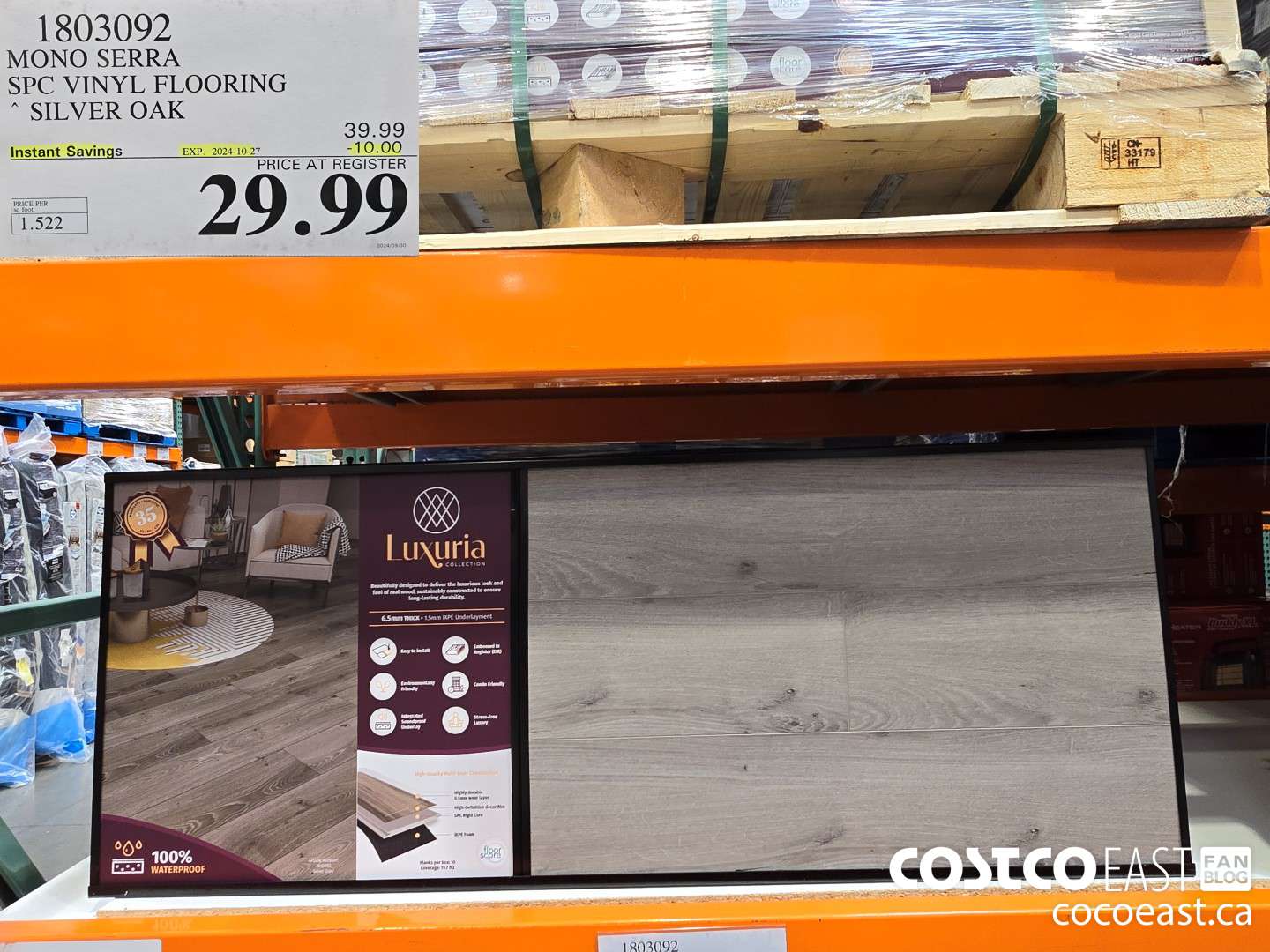 1803092 MONO SERRA SPC VINYL FLOORING SILVER OAK ($10.00 INSTANT SAVINGS EXPIRES ON 2024-10-27) $29.99