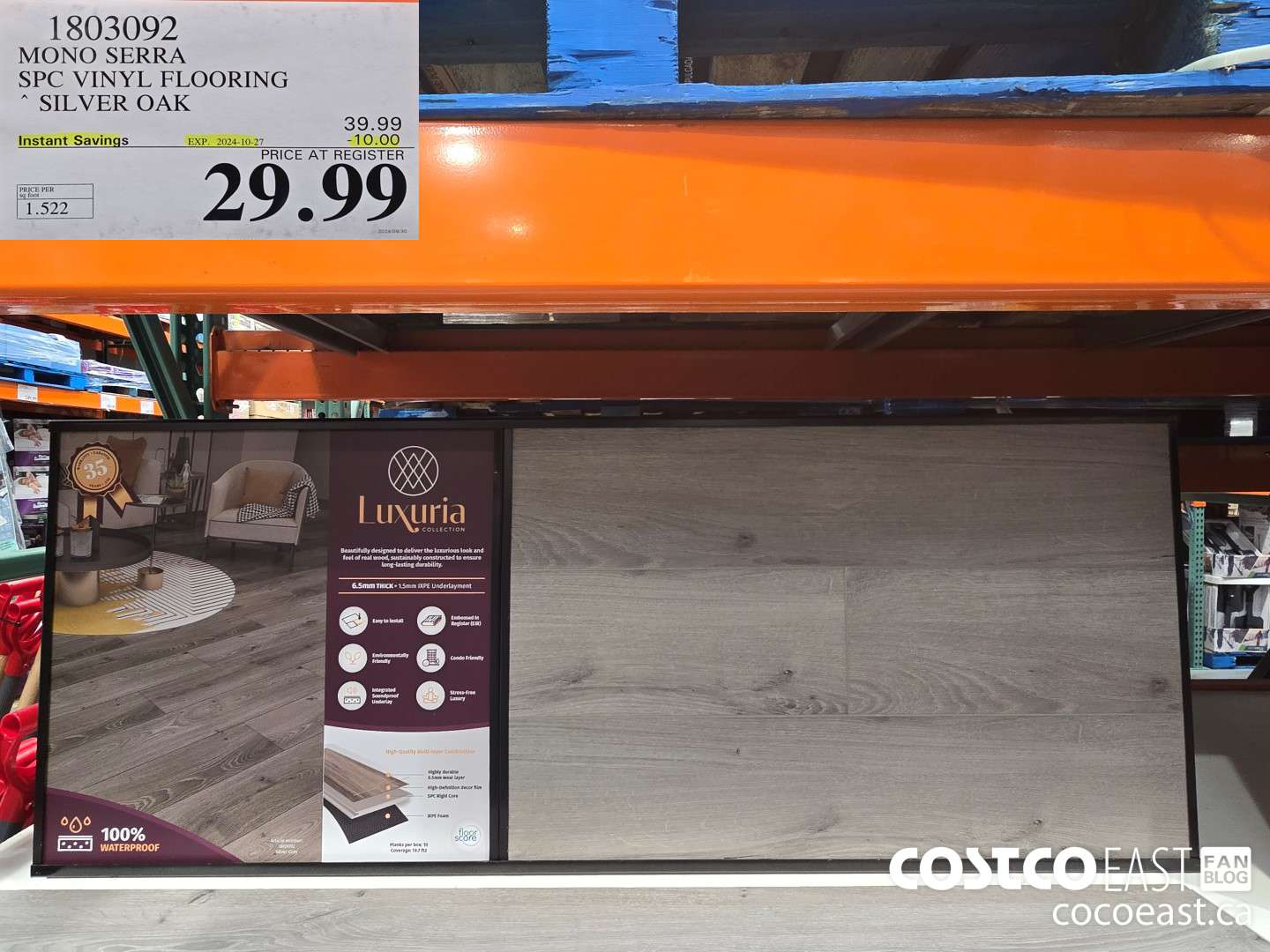 1803092 MONO SERRA SPC VINYL FLOORING SILVER OAK ($10.00 INSTANT SAVINGS EXPIRES ON 2024-10-27) $29.99