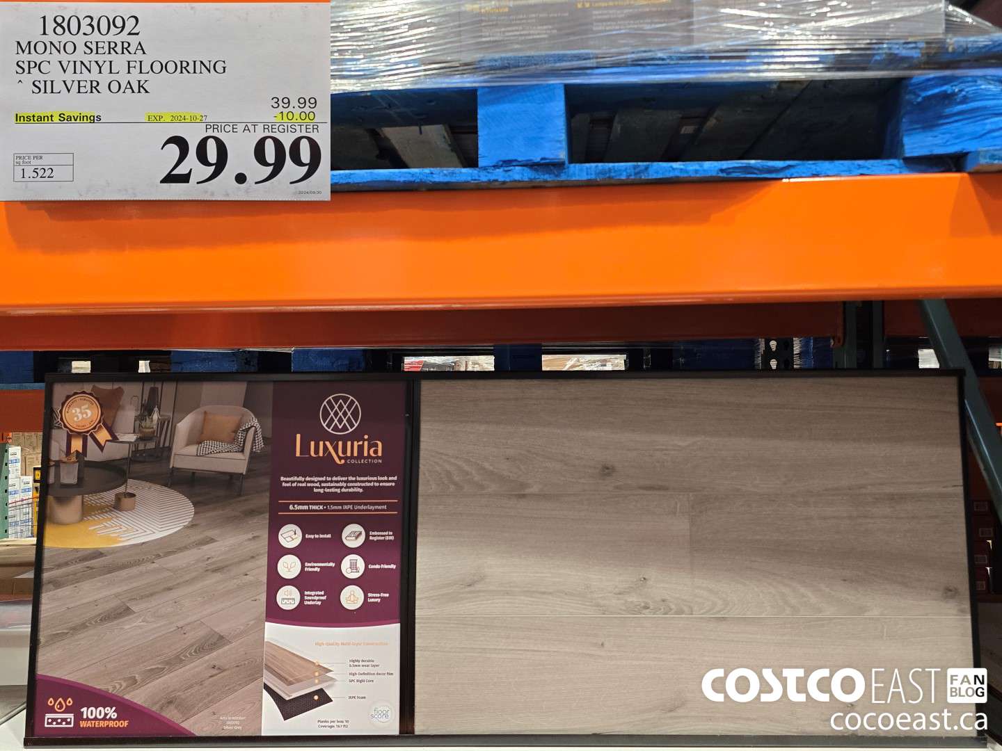 1803092 MONO SERRA SPC VINYL FLOORING SILVER OAK ($10.00 INSTANT SAVINGS EXPIRES ON 2024-10-27) $29.99