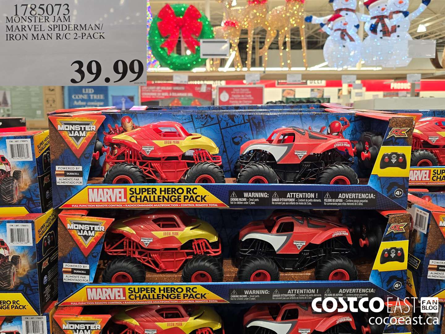 1785073 MONSTER JAM MARVEL SPIDERMAN/ - TRON MAN R/C 2-PACK $39.99