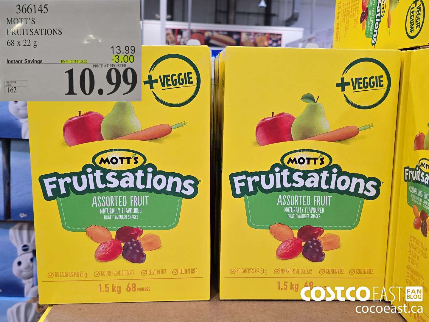 366145 MOTT'S FRUITSATIONS 68 x 22 G ($3.00 INSTANT SAVINGS EXPIRES ON 2024-10-27) $10.99