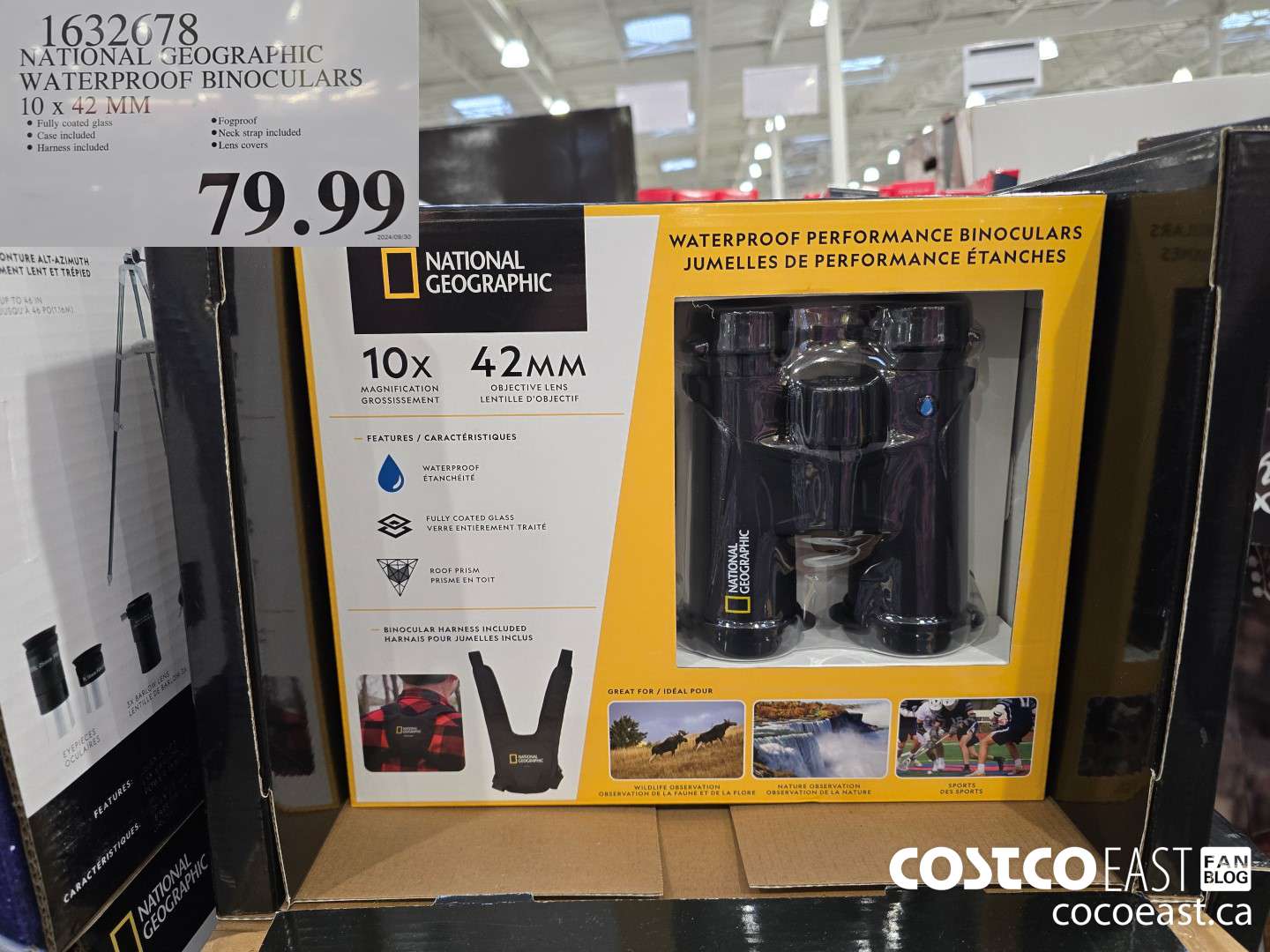 1632678 NATIONAL GEOGRAPHIC WATERPROOF BINOCULARS 10 X 42 MM $79.99