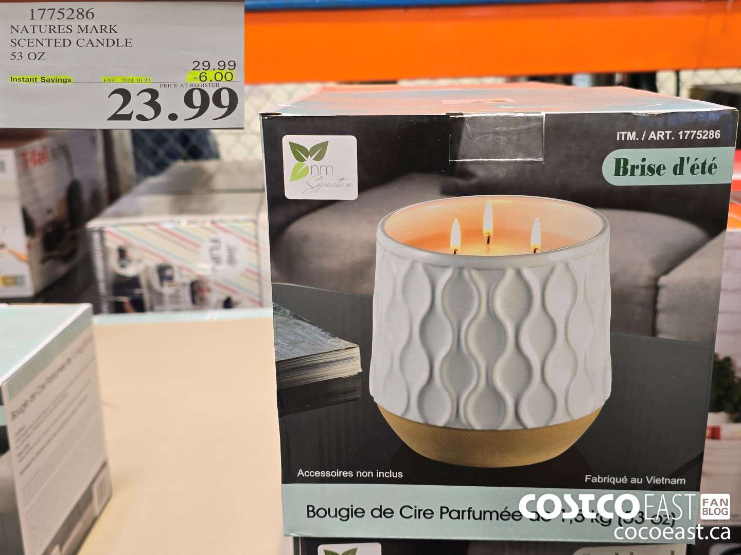 1775286 NATURES MARK SCENTED CANDLE 53 OZ ($6.00 INSTANT SAVINGS EXPIRES ON 2024-10-27) $23.99