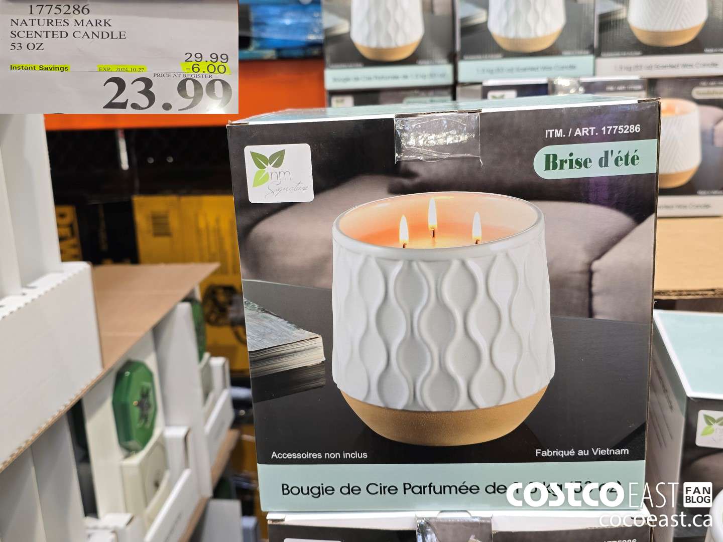 1775286 NATURES MARK SCENTED CANDLE 53 OZ ($6.00 INSTANT SAVINGS EXPIRES ON 2024-10-27) $23.99