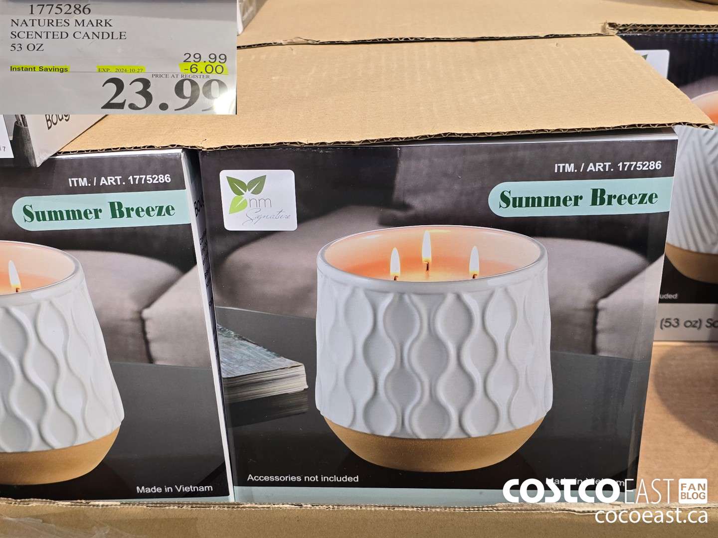 1775286 NATURES MARK SCENTED CANDLE 53 OZ ($6.00 INSTANT SAVINGS EXPIRES ON 2024-10-27) $23.99