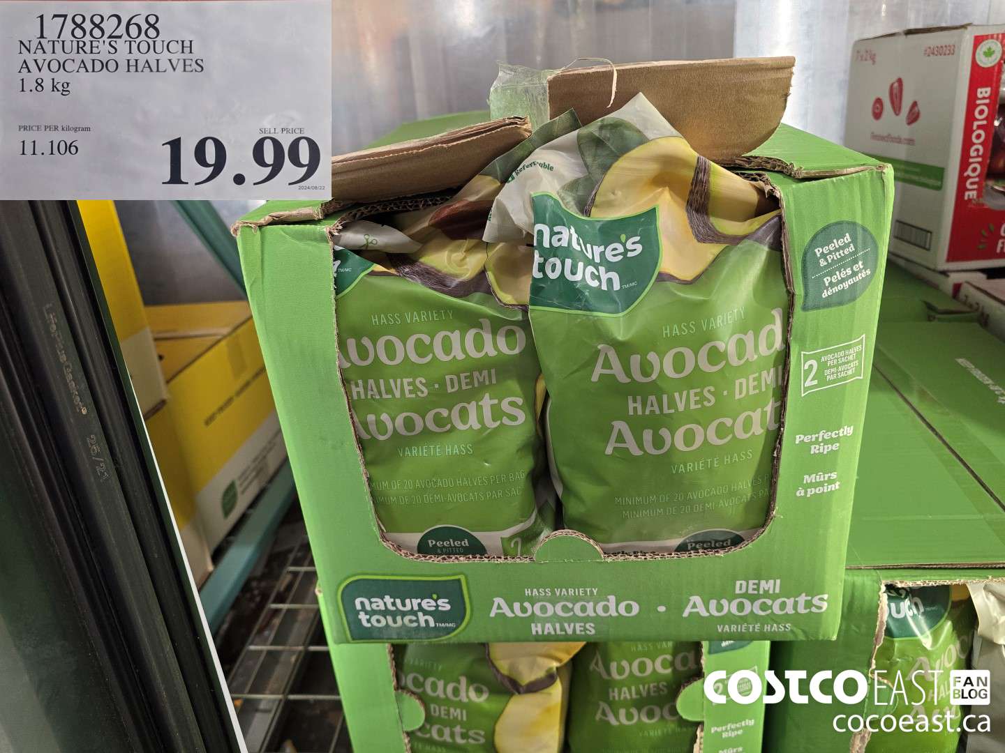 1788268 NATURE'S TOUCH AVOCADO HALVES 1.8 kg $19.99