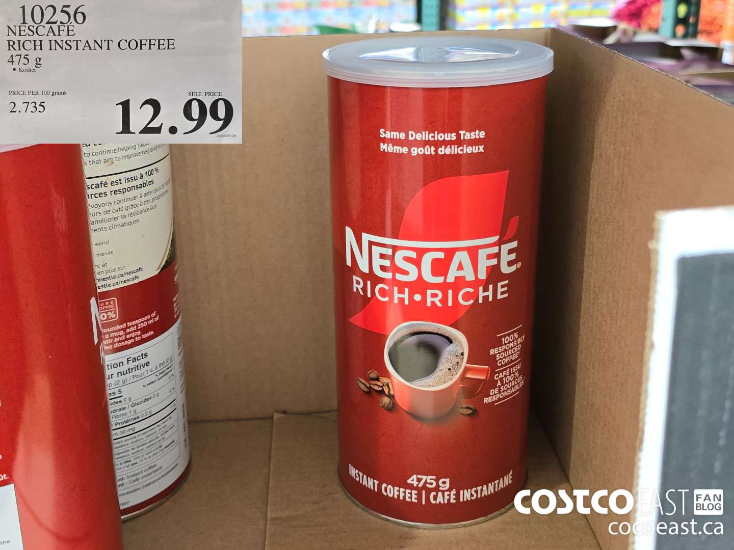 10256 NESCAFE RICH INSTANT COFFEE 475 G $12.99