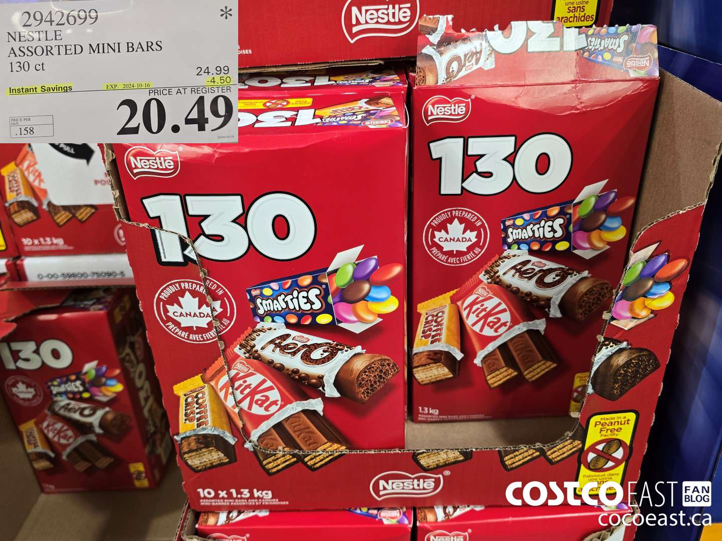 2942699 NESTLE ASSORTED MINI BARS 130 CT ($4.50 INSTANT SAVINGS EXPIRES ON 2024-10-16) $20.49