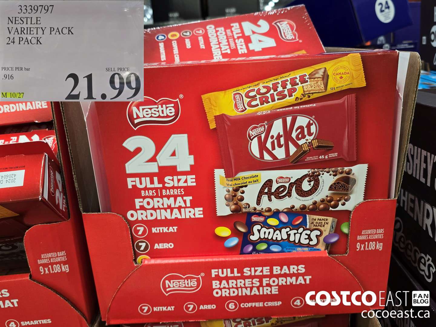 3339797 NESTLE VARIETY PACK 24 PACK $21.99