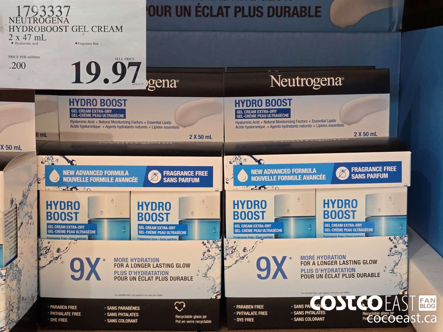 1793337 NEUTROGENA HYDROBOOST GEL CREAM 2 X 50 ML $19.97