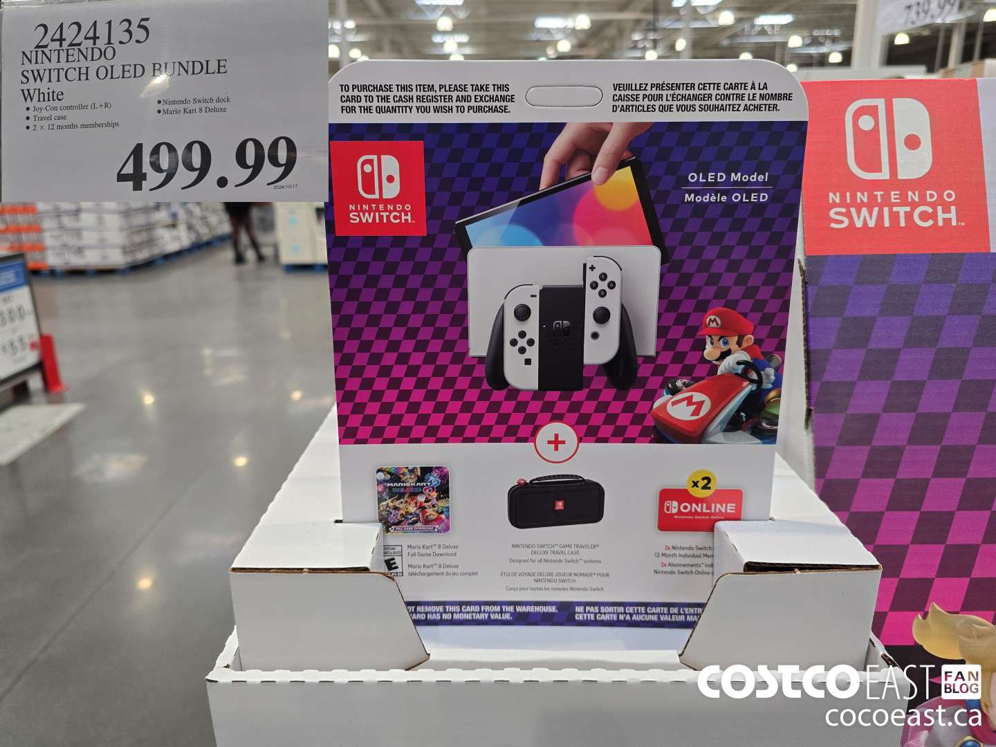 2424135 NINTENDO SWITCH OLED BUNDLE WHITE $499.99