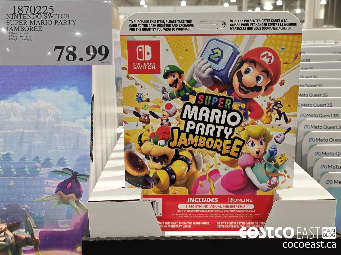 1870225 NINTENDO SWITCH SUPER MARIO PARTY TAMBOREE $78.99