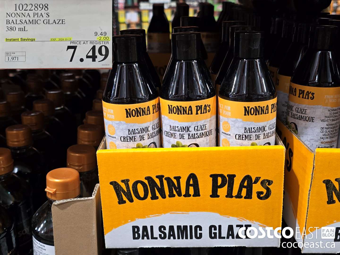 1022898 NONNA PIA'S BALSAMIC GLAZE 380 ML ($2.00 INSTANT SAVINGS EXPIRES ON 2024-10-13) $7.49