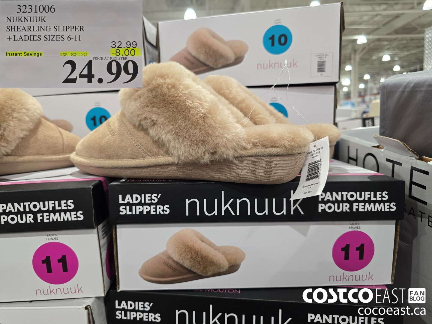 3231006 NUKNUUK SHEARLING SLIPPER + LADIES SIZES 6-11 ($8.00 INSTANT SAVINGS EXPIRES ON 2024-10-27) $24.99