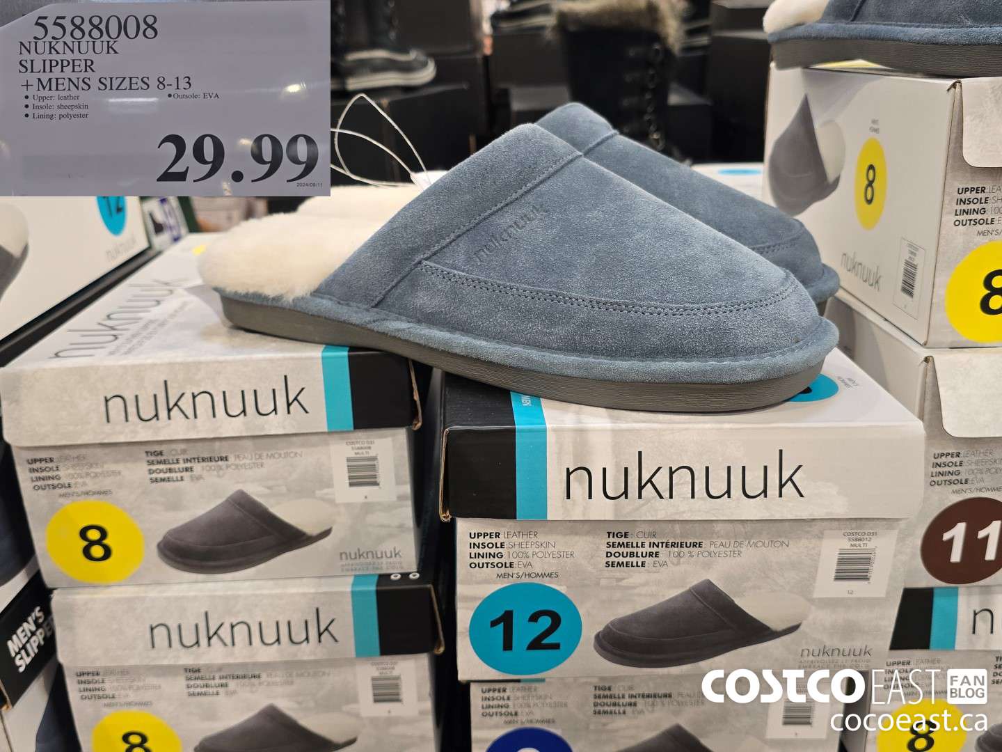 5588008 NUKNUUK SLIPPER +MENS SIZES 8-13 $29.99