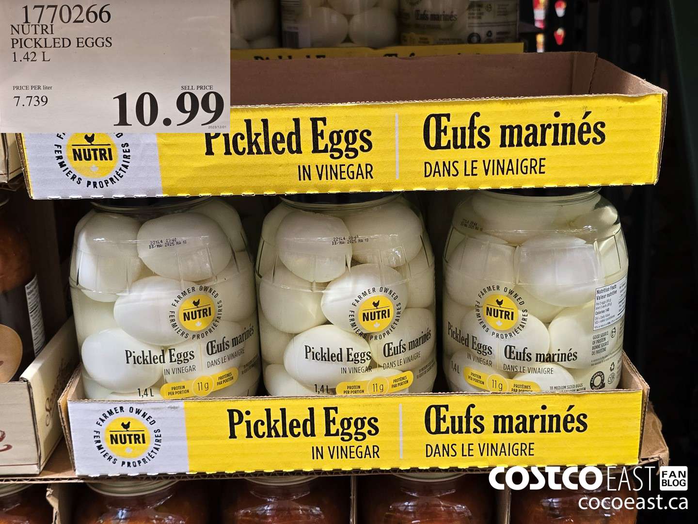 1770266 NUTRI PICKLED EGGS 1.42 L $10.99