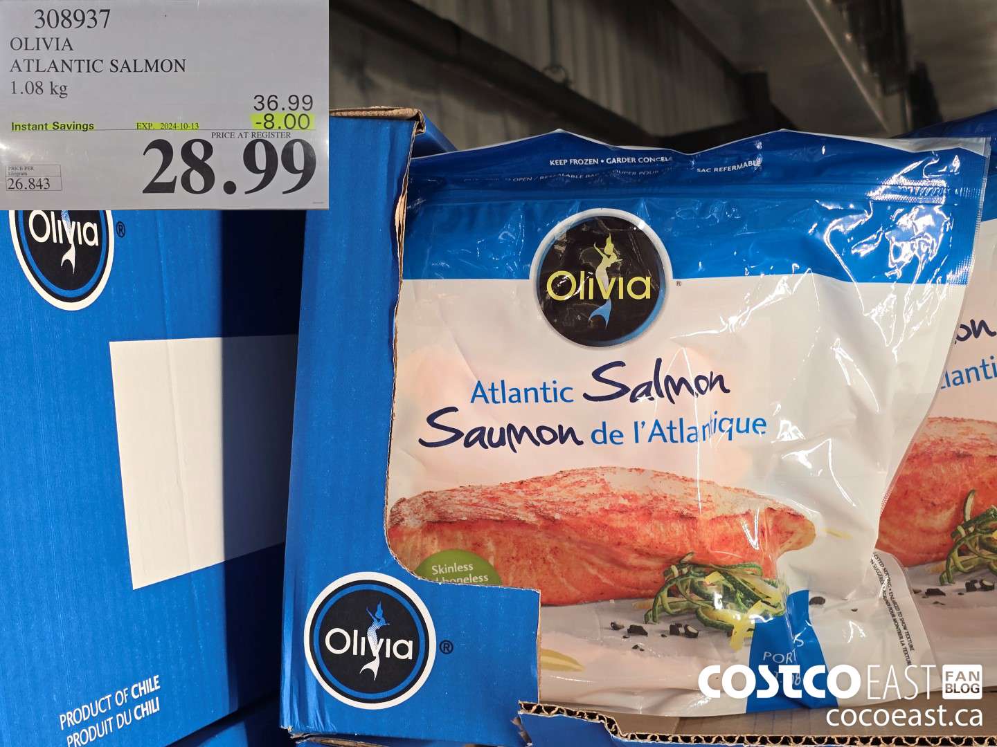 308937 OLIVIA ATLANTIC SALMON 1.08 kg ($8.00 INSTANT SAVINGS EXPIRES ON 2024-10-13) $28.99