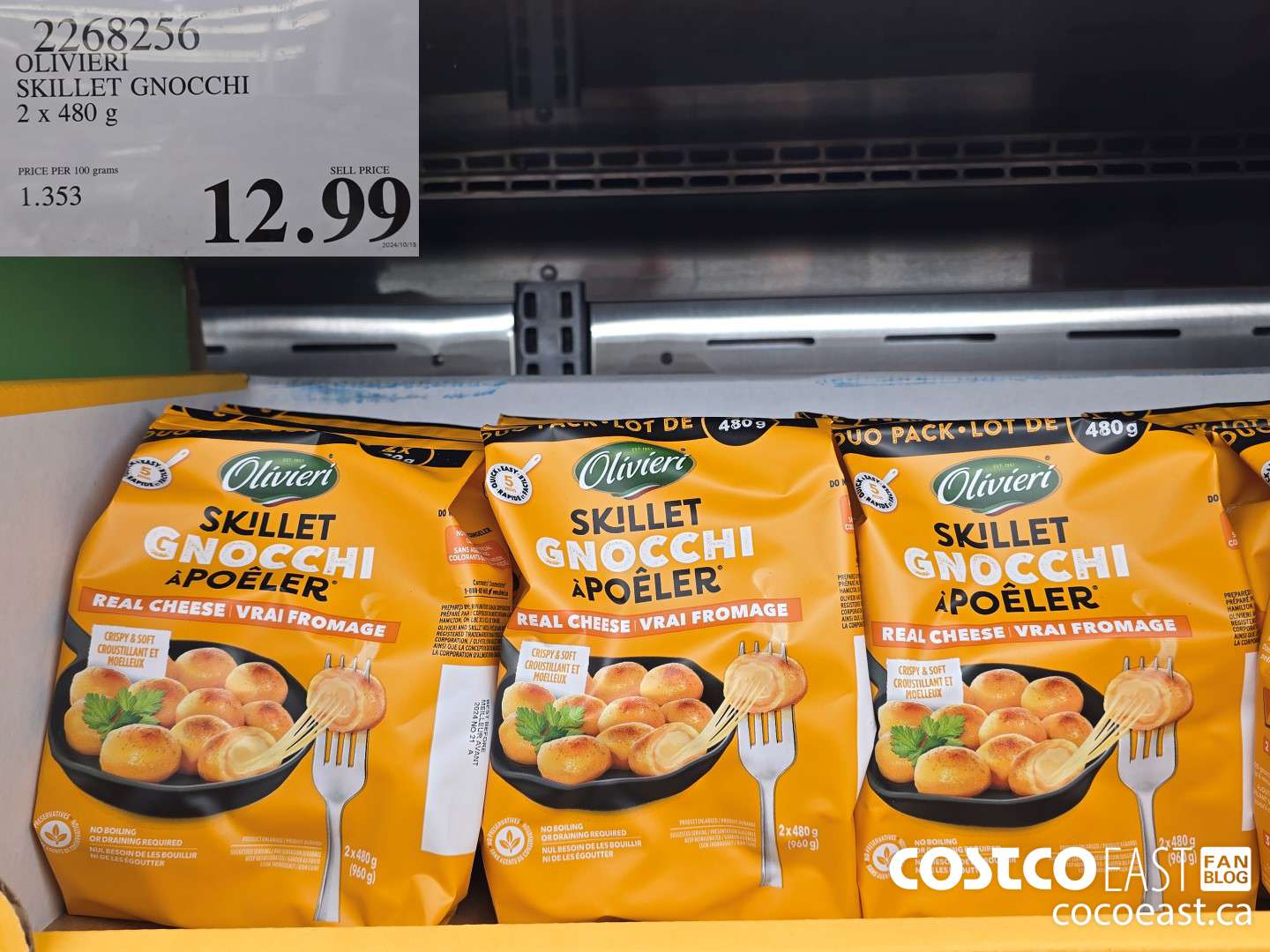 2268256 OLIVIERI SKILLET GNOCCHI 2 x 480 g $12.99