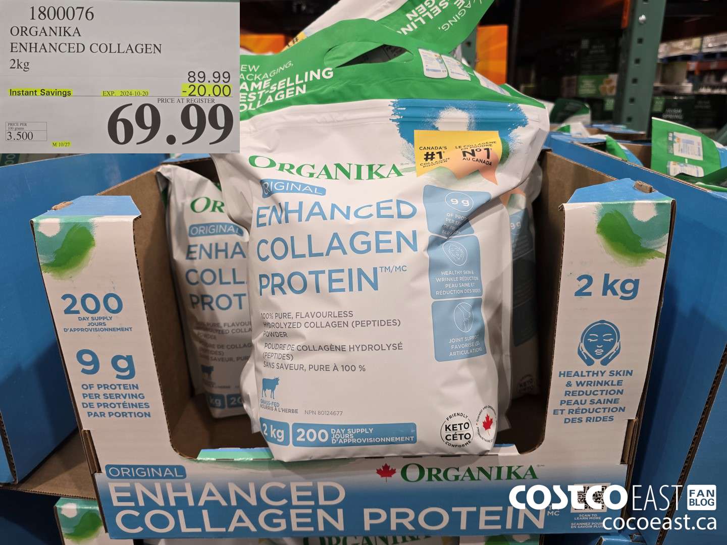 1800076 ORGANIKA ENHANCED COLLAGEN 2kg ($20.00 INSTANT SAVINGS EXPIRES ON 2024-10-20) $69.99