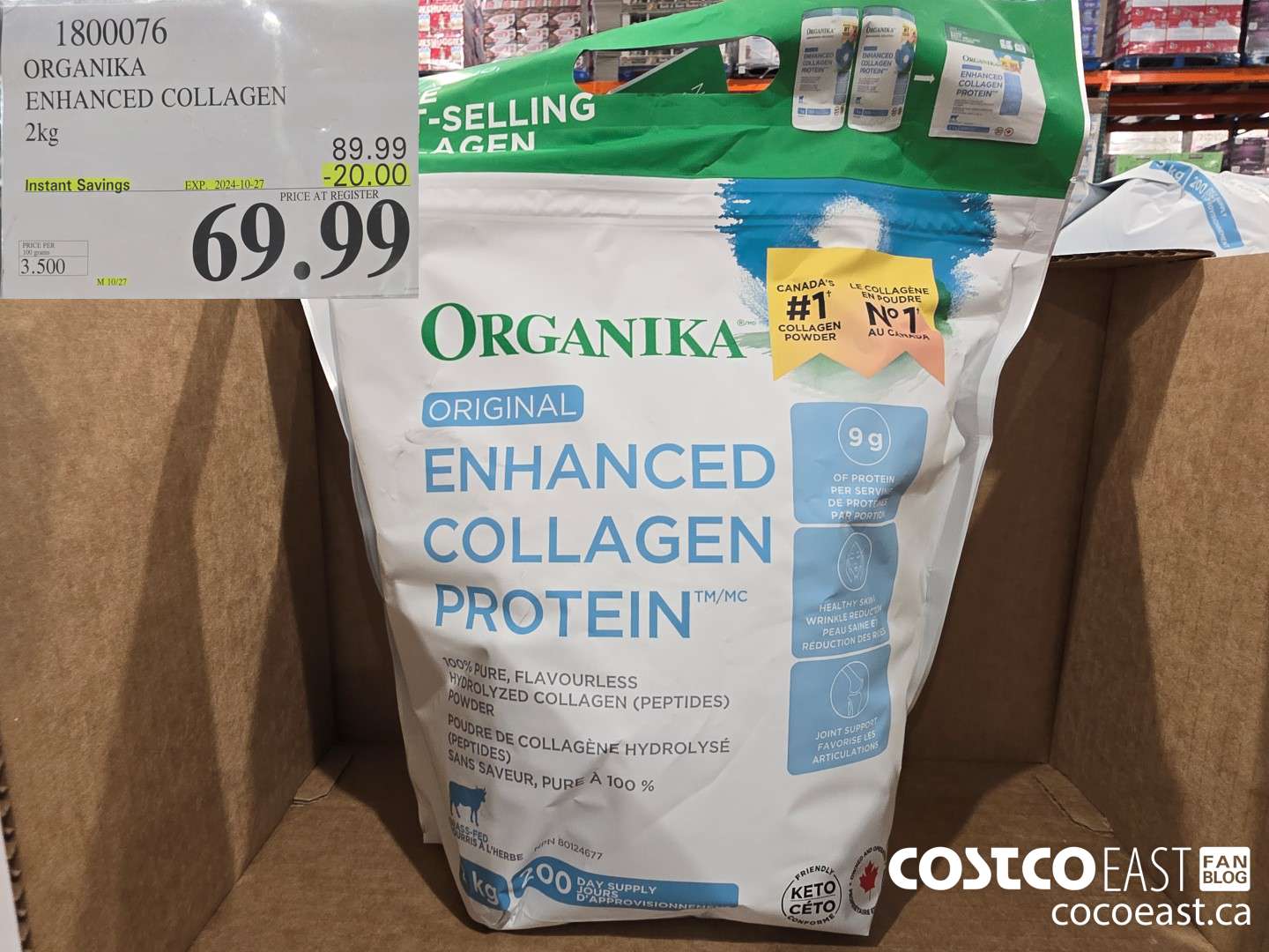 1800076 ORGANIKA ENHANCED COLLAGEN 2kg ($20.00 INSTANT SAVINGS EXPIRES ON 2024-10-27) $69.99