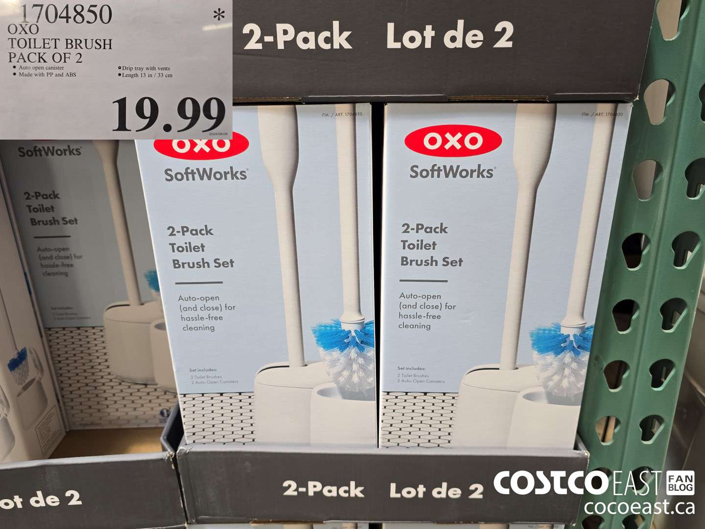 1704850 OXO TOILET BRUSH PACK OF 2 $19.99